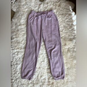 Light Pink Hem & Thread Jogger Sweatpants, Size Small